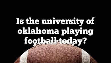 Is the university of oklahoma playing football today?