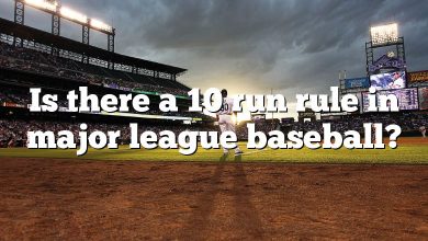 Is there a 10 run rule in major league baseball?