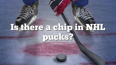 Is there a chip in NHL pucks?