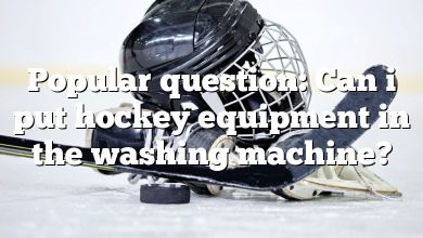 Popular question: Can i put hockey equipment in the washing machine?