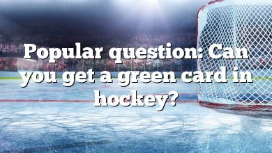 Popular question: Can you get a green card in hockey?