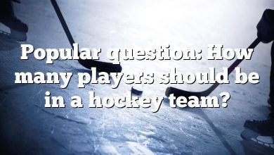Popular question: How many players should be in a hockey team?