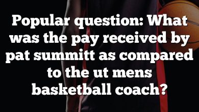 Popular question: What was the pay received by pat summitt as compared to the ut mens basketball coach?