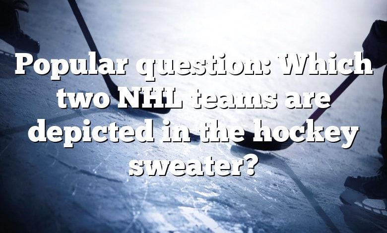 Popular question: Which two NHL teams are depicted in the hockey sweater?