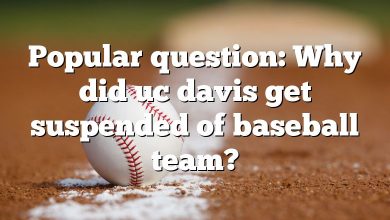 Popular question: Why did uc davis get suspended of baseball team?