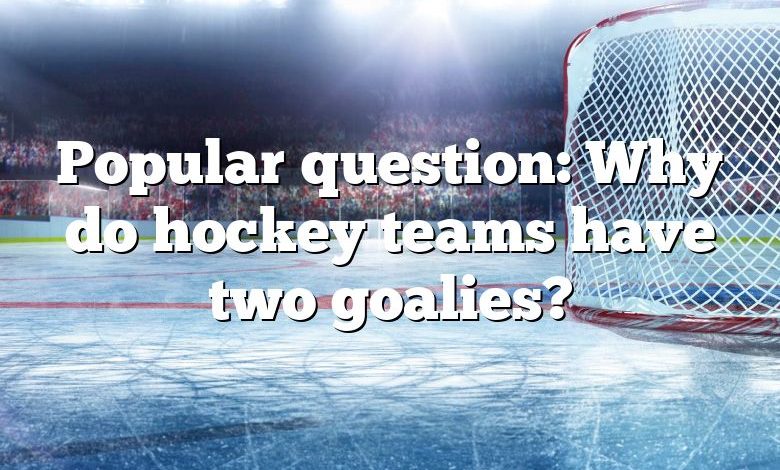 Popular question: Why do hockey teams have two goalies?