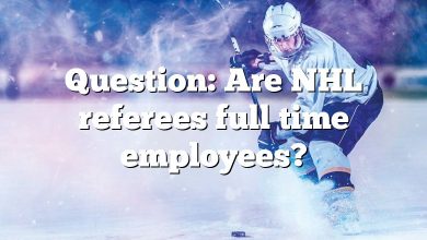 Question: Are NHL referees full time employees?