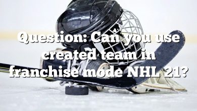 Question: Can you use created team in franchise mode NHL 21?