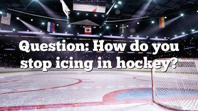 Question: How do you stop icing in hockey?