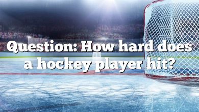 Question: How hard does a hockey player hit?