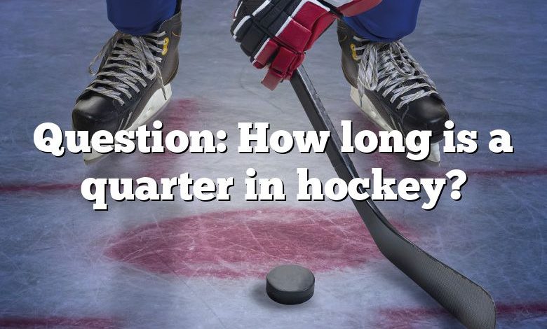 Question: How long is a quarter in hockey?