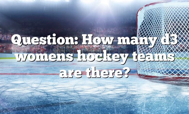 Question: How many d3 womens hockey teams are there?