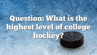 Question: What is the highest level of college hockey?