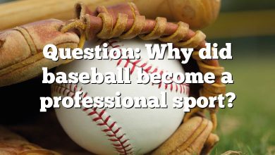 Question: Why did baseball become a professional sport?