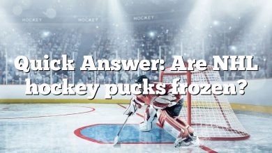 Quick Answer: Are NHL hockey pucks frozen?