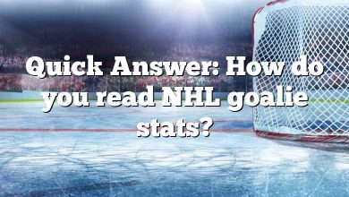 Quick Answer: How do you read NHL goalie stats?