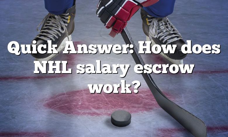 Quick Answer: How does NHL salary escrow work?