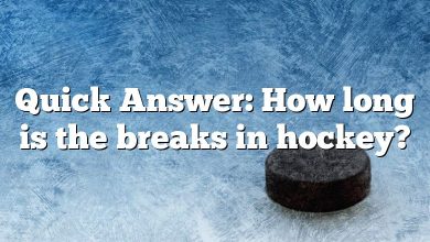 Quick Answer: How long is the breaks in hockey?