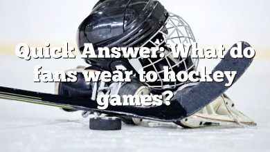 Quick Answer: What do fans wear to hockey games?