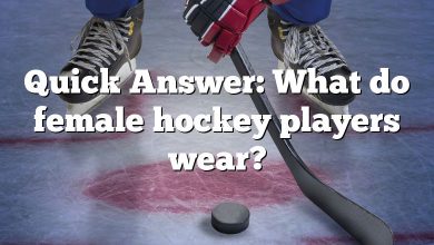 Quick Answer: What do female hockey players wear?