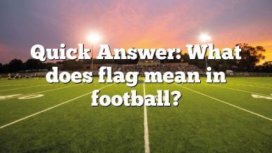 Quick Answer: What does flag mean in football?