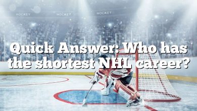 Quick Answer: Who has the shortest NHL career?