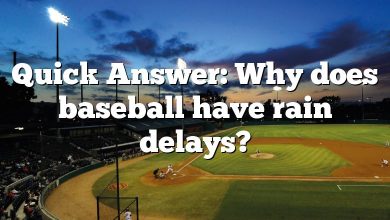 Quick Answer: Why does baseball have rain delays?