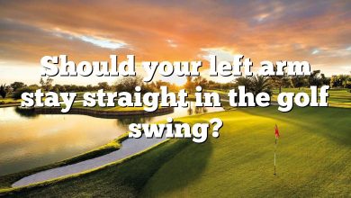 Should your left arm stay straight in the golf swing?