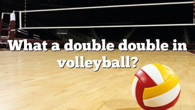 What a double double in volleyball?
