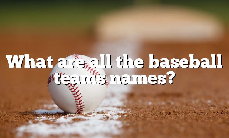 What are all the baseball teams names?