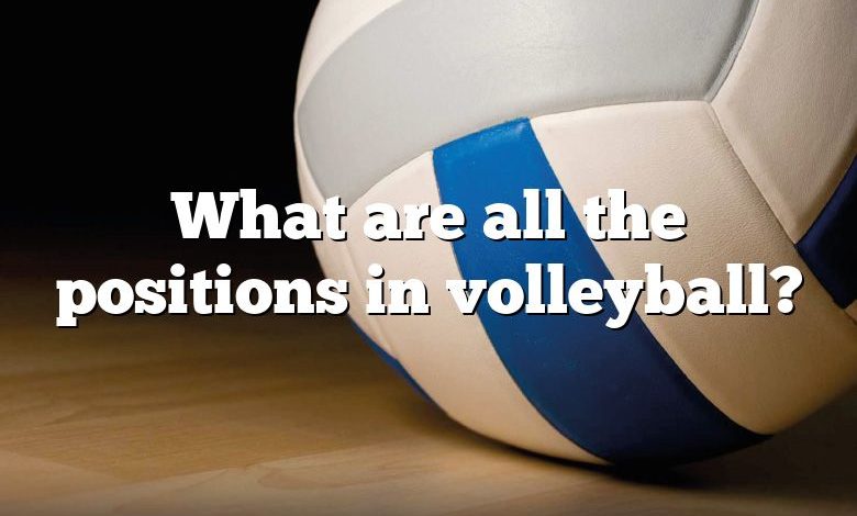 What are all the positions in volleyball?