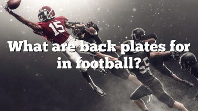 What are back plates for in football?