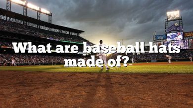 What are baseball hats made of?