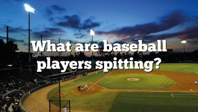 What are baseball players spitting?