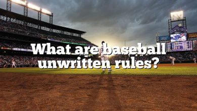 What are baseball unwritten rules?