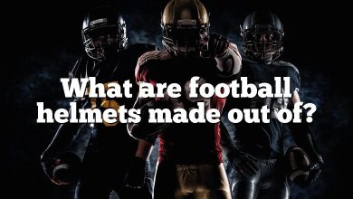 What are football helmets made out of?