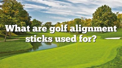 What are golf alignment sticks used for?