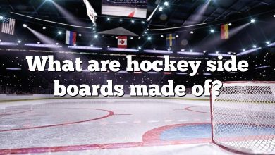 What are hockey side boards made of?