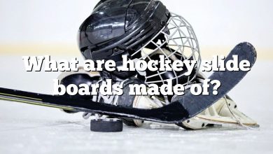 What are hockey slide boards made of?