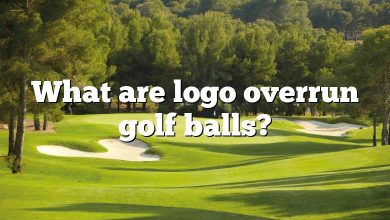 What are logo overrun golf balls?