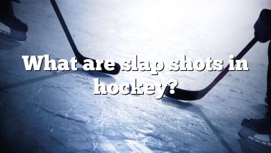 What are slap shots in hockey?