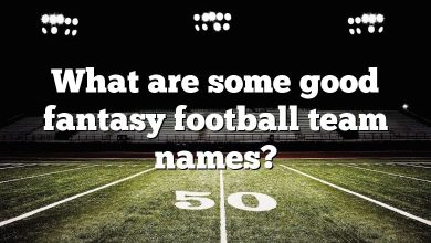 What are some good fantasy football team names?