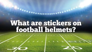 What are stickers on football helmets?