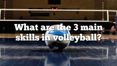 What are the 3 main skills in volleyball?