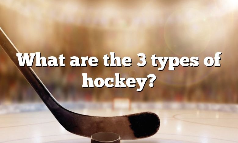 What are the 3 types of hockey?