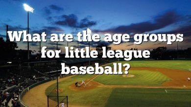 What are the age groups for little league baseball?