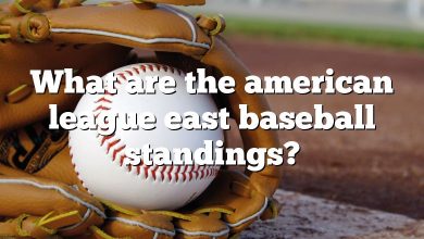 What are the american league east baseball standings?