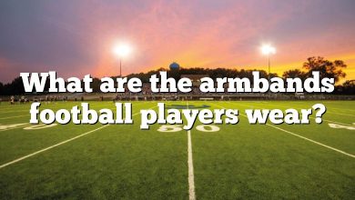 What are the armbands football players wear?