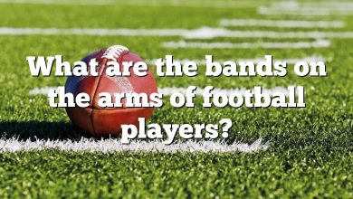 What are the bands on the arms of football players?