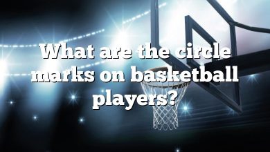 What are the circle marks on basketball players?